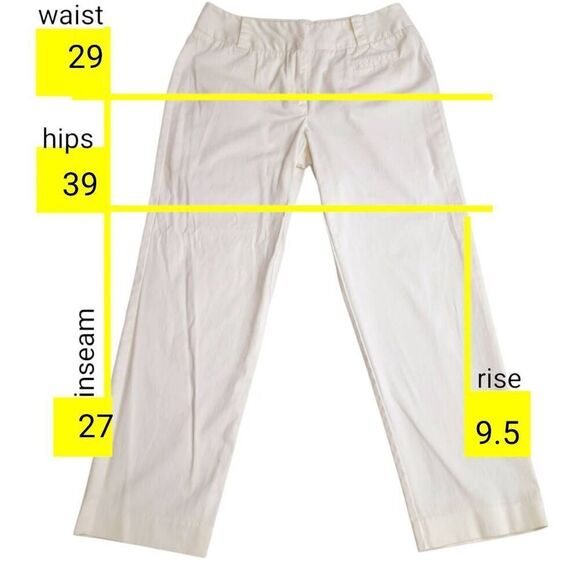 Larry Levine Stretch White Cotton Blend Casual Pants - Picture 8 of 8